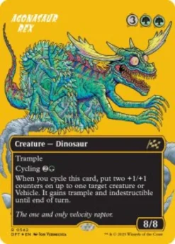 Agonasaur Rex (#542) (first-place foil) (borderless) - Aetherdrift First-Place Box Toppers