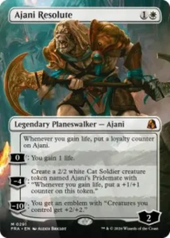 Ajani Resolute (#291) (foil) (borderless) - Reality Fracture Varianten