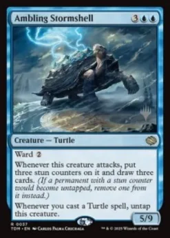 Ambling Stormshell (foil) - Tarkir: Dragonstorm Planeswalker Stamped