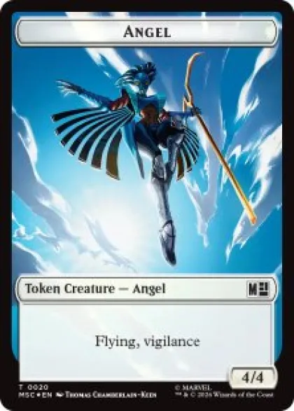 Angel token (#20) (surge foil) (4/4) - Marvel Super Heroes Commander