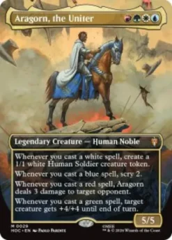 Aragorn, the Uniter (#29) (foil) (borderless) - The Hobbit Eternal