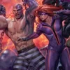 Art Card 10: Absorbing Man and Titania - Marvel Super Heroes Scene Box Art Series