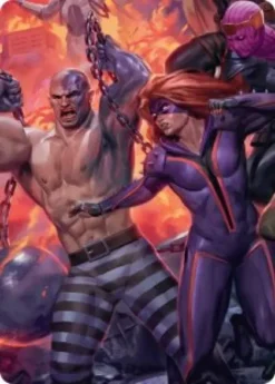 Art Card 10: Absorbing Man and Titania - Marvel Super Heroes Scene Box Art Series