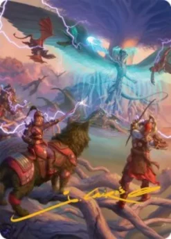 Art Card 50: All-Out Assault (signed) - Tarkir: Dragonstorm Art Series