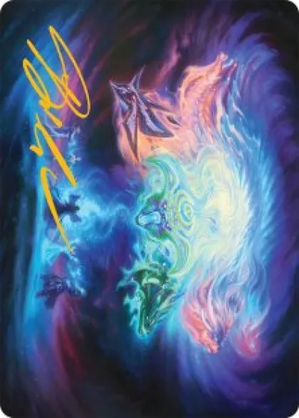 Art Card 21: Call the Spirit Dragons (signed) - Tarkir: Dragonstorm Art Series