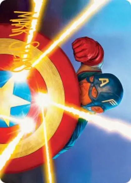 Art Card 41: Captain's Defense (signed) - Marvel Super Heroes Art Series