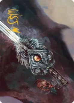Art Card 40: Dragonfire Blade (signed) - Tarkir: Dragonstorm Art Series