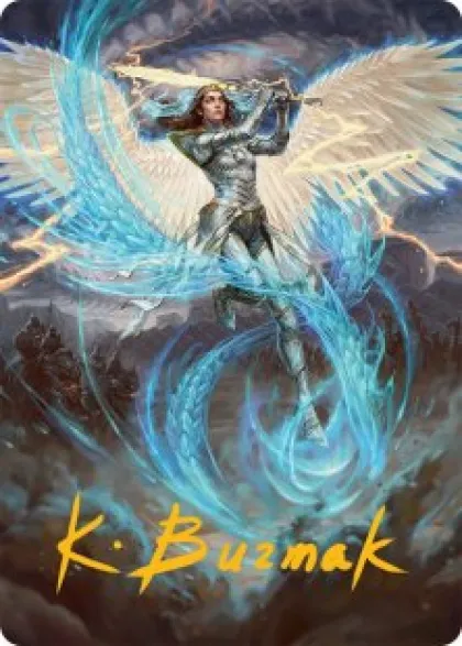 Art Card 49: Elspeth, Storm Slayer - Tarkir: Dragonstorm Art Series