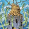 Art Card 51: Flourishing Grapple (signed) - Reality Fracture Art Series