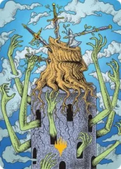Art Card 51: Flourishing Grapple (signed) - Reality Fracture Art Series