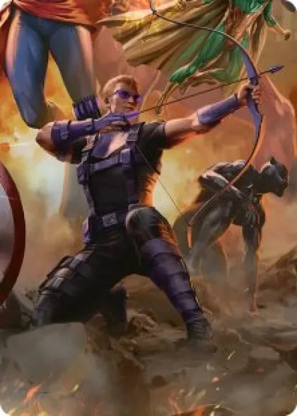 Art Card 06: Hawkeye, Trick Shot - Marvel Super Heroes Scene Box Art Series