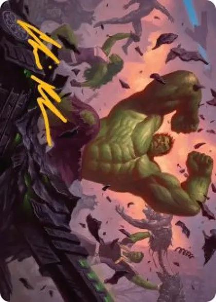 Art Card 10: HULK SMASH! (signed) - Marvel Super Heroes Art Series