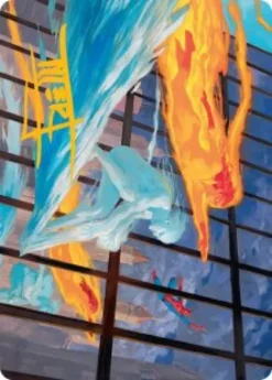 Art Card 45: Iceman and Firestar (signed) - Marvel Super Heroes Art Series