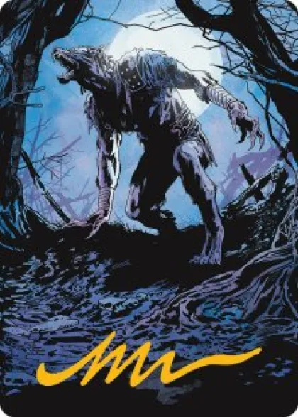 Art Card 19: Krallenhorde Howler (signed) - Innistrad Remastered Art Series