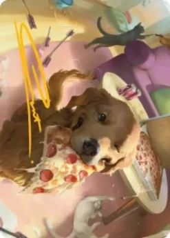 Art Card 44: Lucky the Pizza Dog - Marvel Super Heroes Art Series