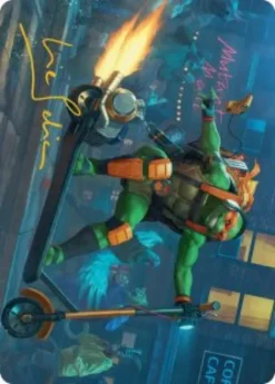 Art Card 49: Michelangelo, On the Scene - Teenage Mutant Ninja Turtles Art Series