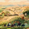 Art Card 41: Plains (signed) - The Hobbit Art Series