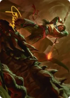 Art Card 18: Sarkhan's Resolve (signed) - Tarkir: Dragonstorm Art Series