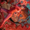 Art Card 38: Scarlet Witch, Chaotic Avenger (signed) - Marvel Super Heroes Art Series