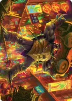 Art Card 10: Slash, Reptile Rampager (signed) - Teenage Mutant Ninja Turtles Art Series