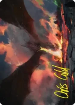 Art Card 17: Smaug, the Great Calamity (signed) - The Hobbit Art Series