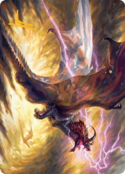 Art Card 17: Stormscale Scion (signed) - Tarkir: Dragonstorm Art Series