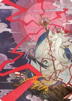 Art Card 40: Summon: Esper Ramuh (signed) - Final Fantasy Art Series