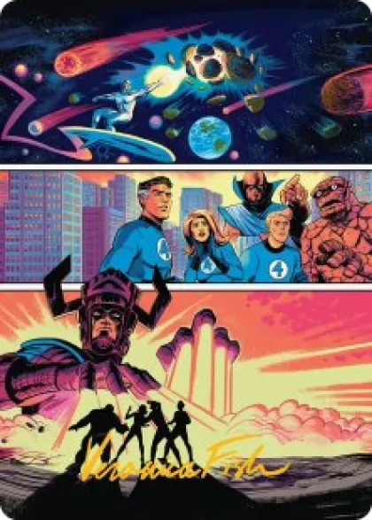 Art Card 20: The Coming of Galactus (signed) - Marvel Super Heroes Art Series