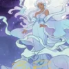 Art Card 41: Yue, the Moon Spirit (signed) - Avatar: The Last Airbender Art Series