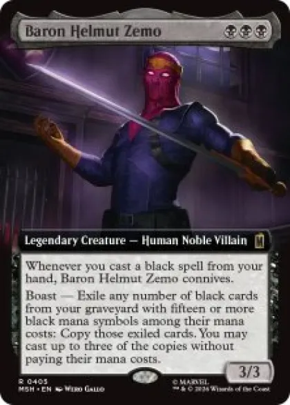 Baron Helmut Zemo (foil) (extended art) - Marvel Super Heroes Varianten