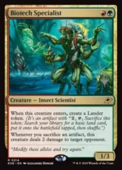 Biotech Specialist (foil) - Edge of Eternities Planeswalker Stamped