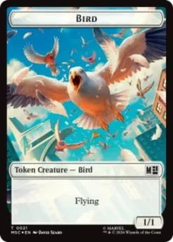 Bird token (#21) (surge foil) (1/1) - Marvel Super Heroes Commander