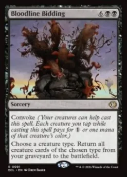 Bloodline Bidding (foil) - Lorwyn Eclipsed Planeswalker Stamped