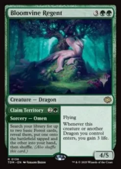 Bloomvine Regent (foil) - Tarkir: Dragonstorm Planeswalker Stamped