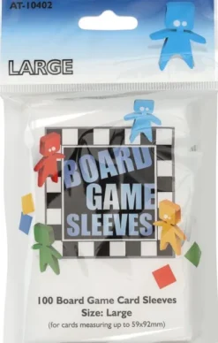 Board Game Sleeves: Large - Clear 59 x 92 mm (100 stuks)