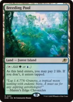 Breeding Pool (foil) - Edge of Eternities Planeswalker Stamped