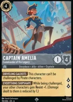 Captain Amelia, Commander of the Legacy (foil) - Azurite Sea