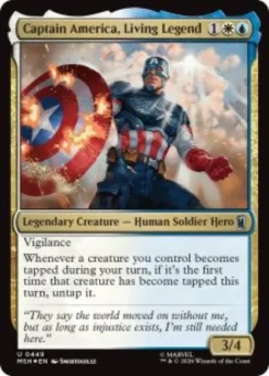 Captain America, Living Legend (#449) (surge foil) - Marvel Super Heroes