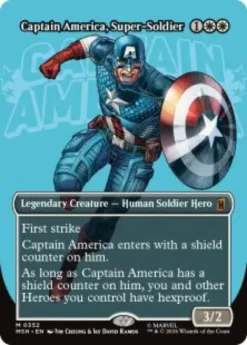 Captain America, Super-Soldier (#352) (foil) (borderless) - Marvel Super Heroes Varianten