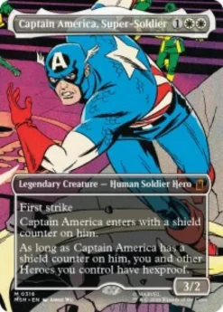 Captain America, Super-Soldier (#316) (foil) (borderless) - Marvel Super Heroes Varianten