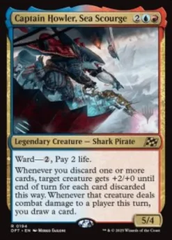 Captain Howler, Sea Scourge (foil) - Aetherdrift Planeswalker Stamped