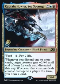 Captain Howler, Sea Scourge (foil) - Aetherdrift Prerelease Promo's