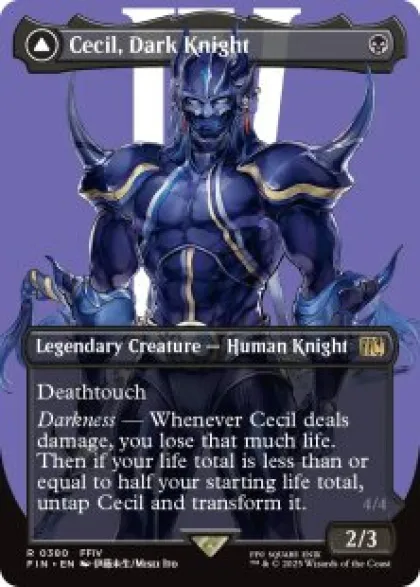 Cecil, Dark Knight (#380) (foil) (borderless) - Final Fantasy Varianten