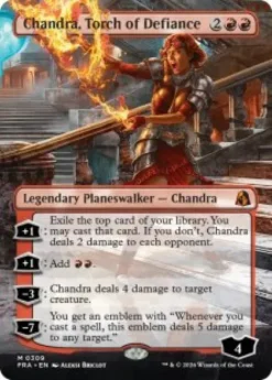 Chandra, Torch of Defiance (foil) (borderless) - Reality Fracture Varianten