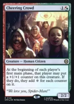 Cheering Crowd (foil) - Marvel's Spider-Man Prerelease Promo's