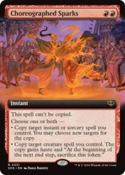 Choreographed Sparks (foil) (extended art) - Secrets of Strixhaven Varianten