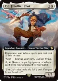Cid, Freeflier Pilot (foil) (extended art) - Final Fantasy Commander Varianten