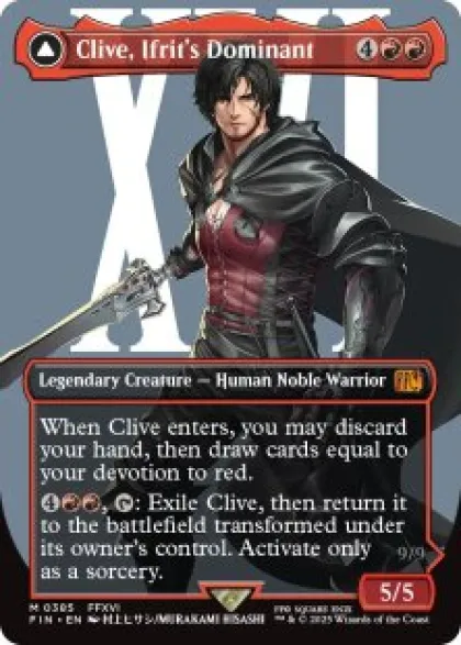 Clive, Ifrit's Dominant (#385) (foil) (borderless) - Final Fantasy Varianten
