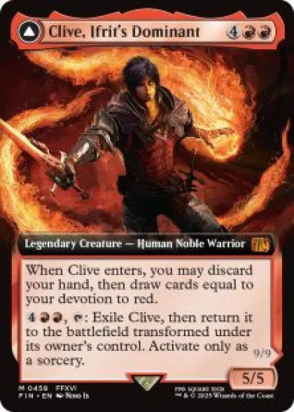 Clive, Ifrit's Dominant (#458) (foil) (extended art) - Final Fantasy Varianten