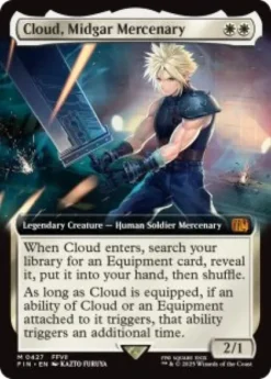 Cloud, Midgar Mercenary (#427) (foil) (extended art) - Final Fantasy Varianten
